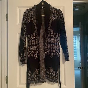 Beautiful Long and Cozy Cardigan with lots of fun details!